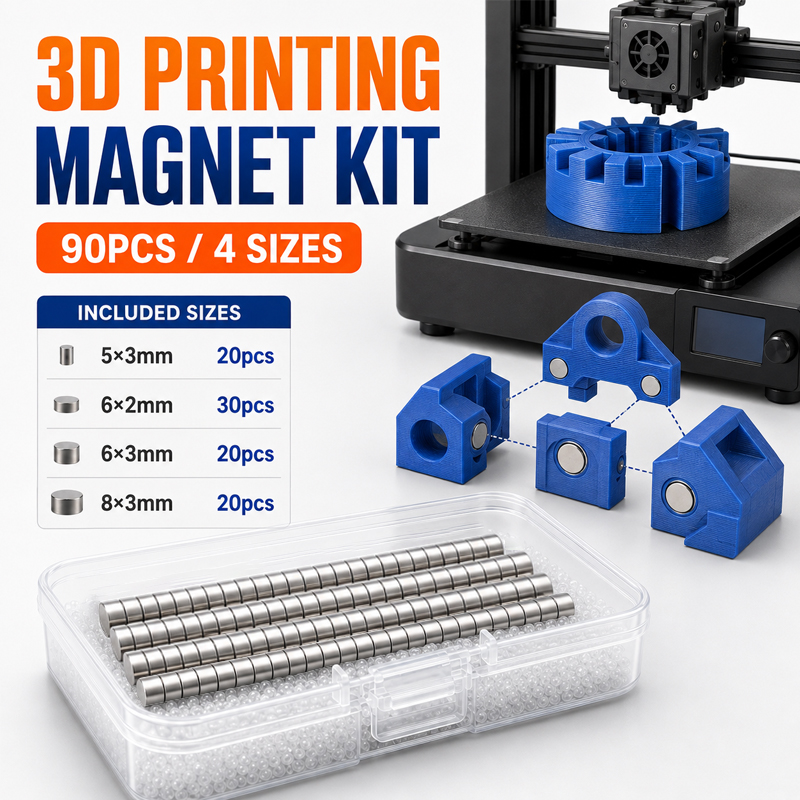 3D Printing Bambu Lab - Набор из 90 магнитов для 3D-печати,